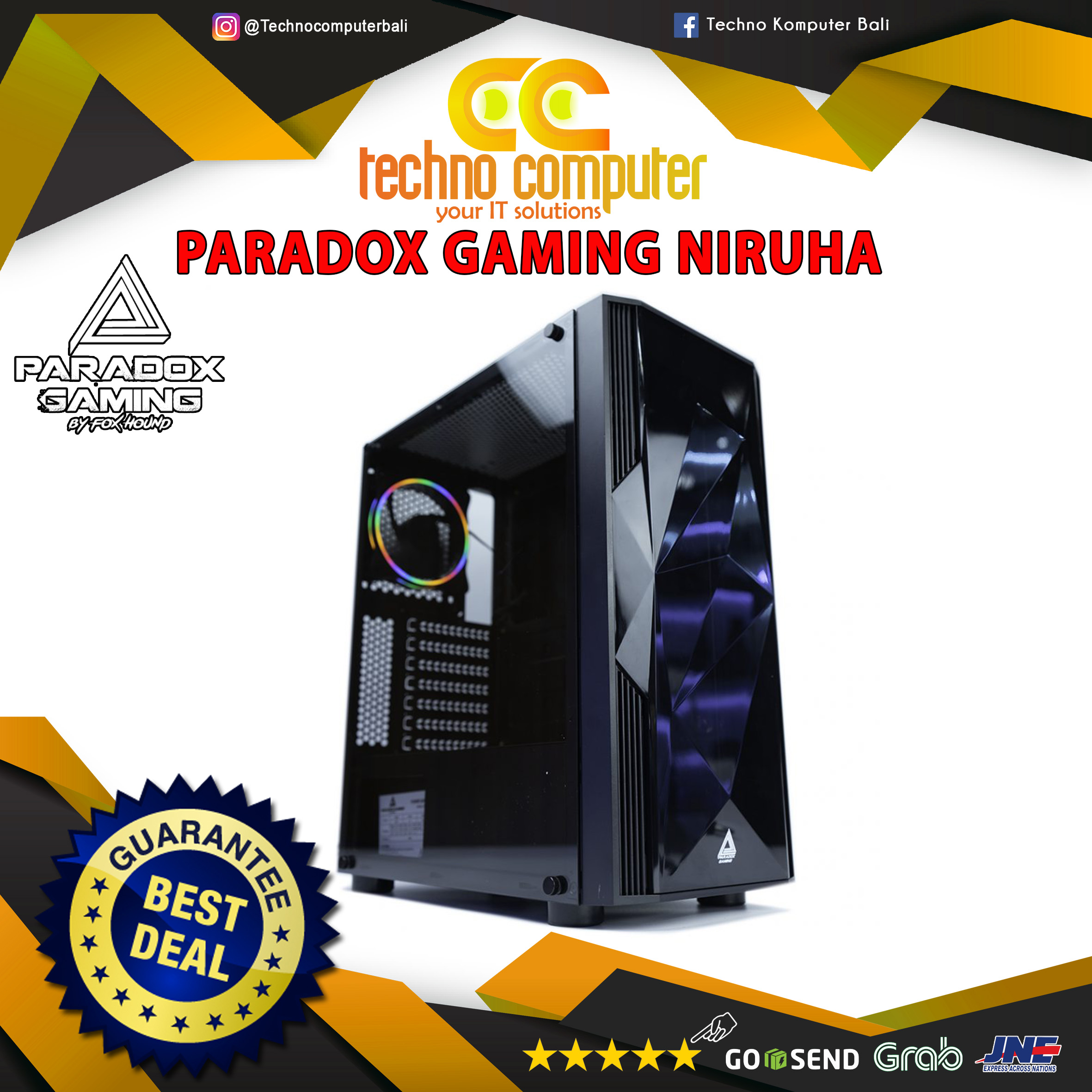 CASING PARADOX GAMING NIRUHA - ATX Gaming Case