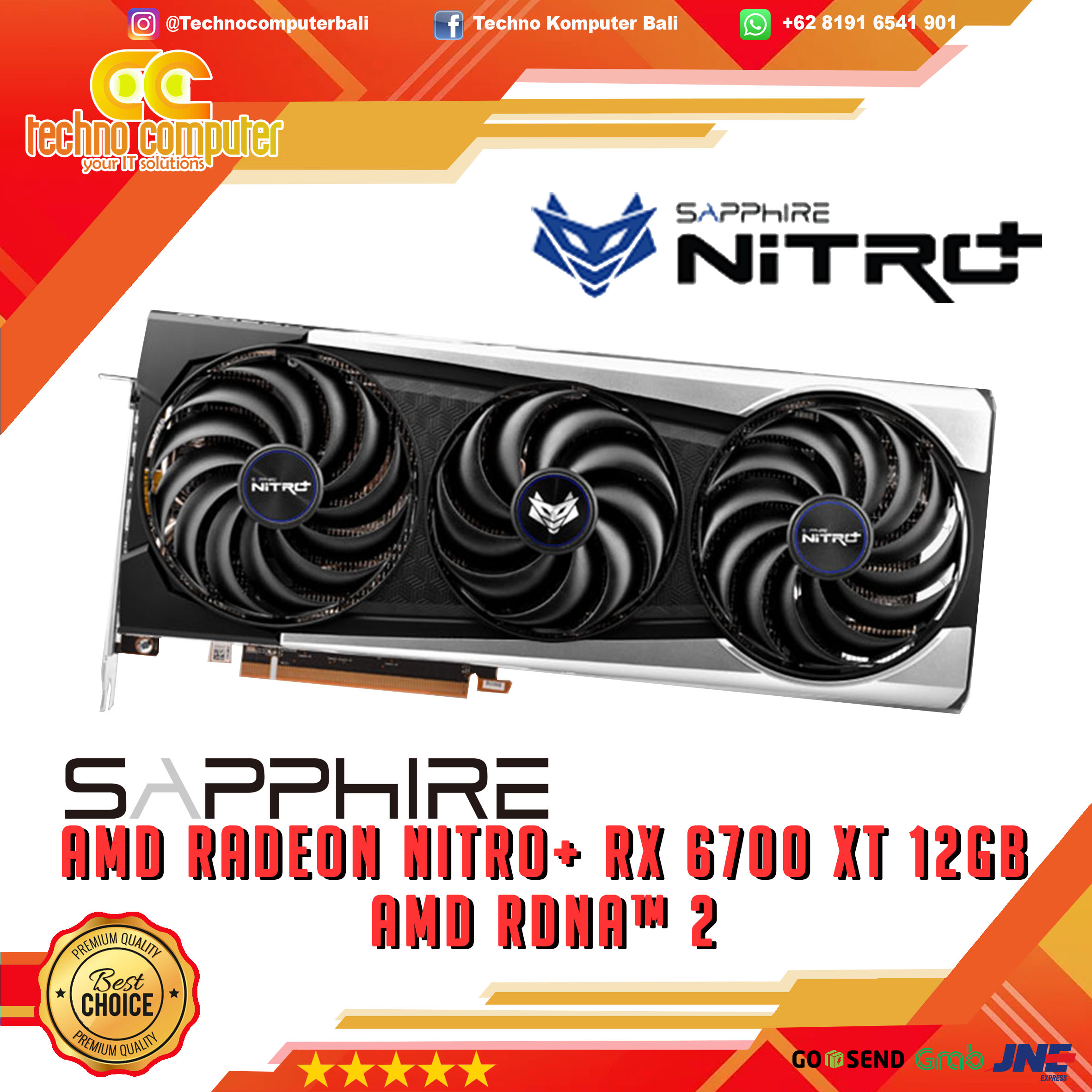 SAPPHIRE NITRO+ AMD Radeon RX 6700 XT OC 12GB GDDR6