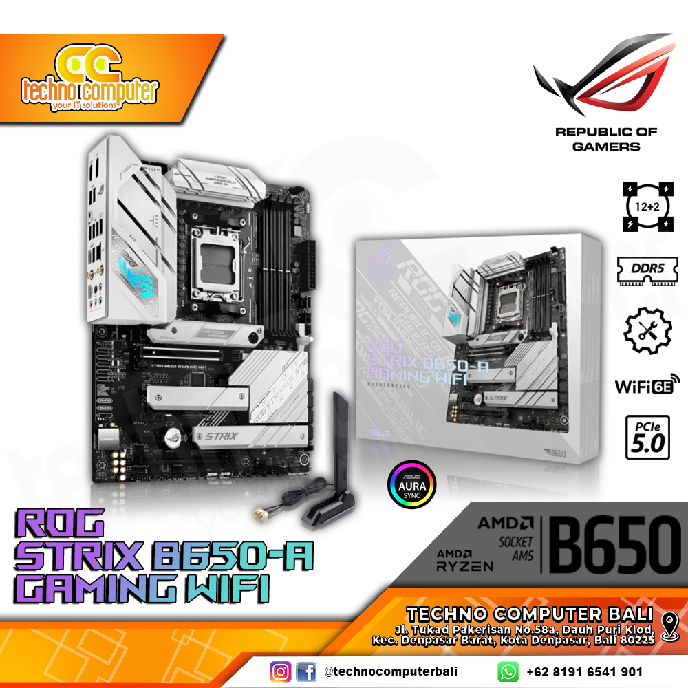 ASUS ROG STRIX B650-A GAMING  WIFI - ATX, AM5, B650, DDR5 