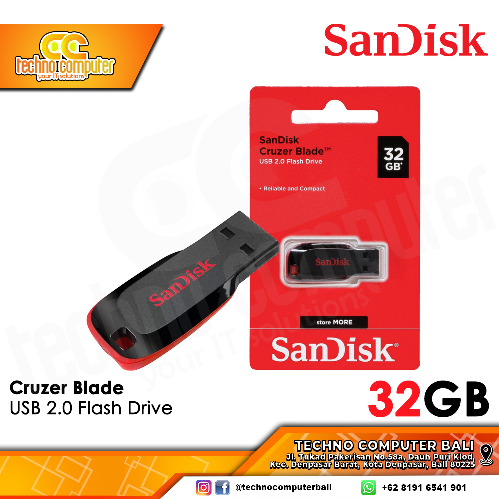 FLASHDISK SANDISK 32GB Cruzer Blade USB 2.0 