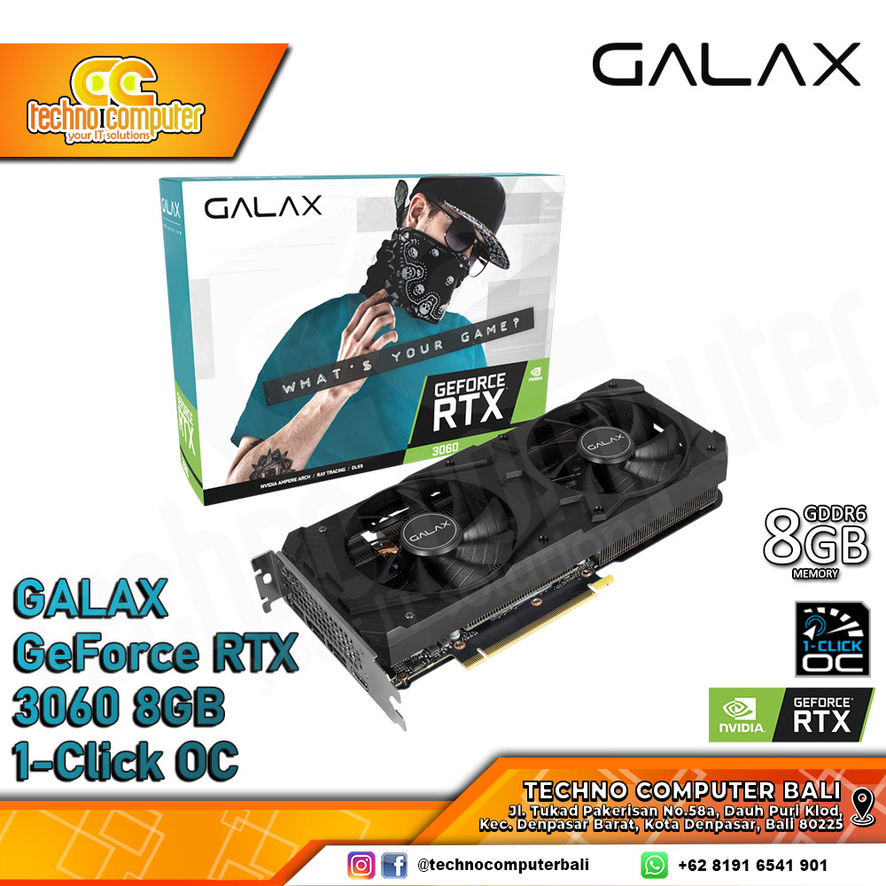 GALAX NVIDIA GeForce RTX 3060 (1-Click OC) 8GB GDDR6