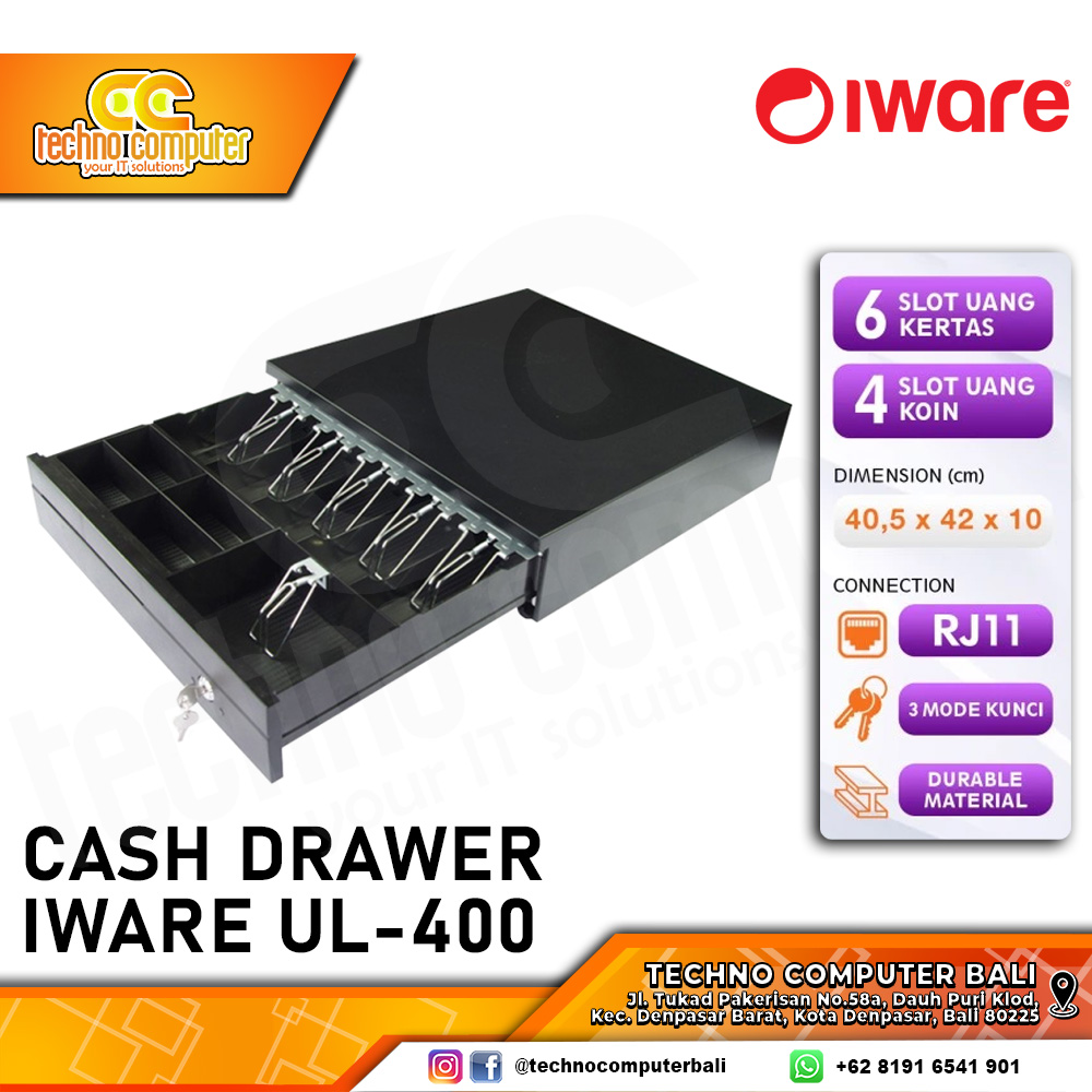 CASH DRAWER IWARE UL-400 (40x42x10cm)