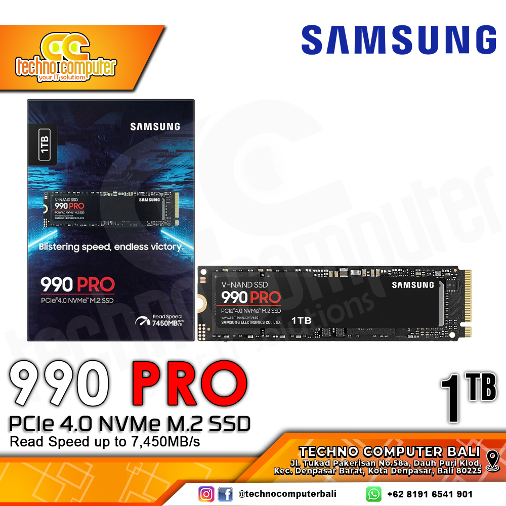 SSD SAMSUNG 990 Pro M.2 NVMe 2280 PCIe Gen4 x4 - 1TB