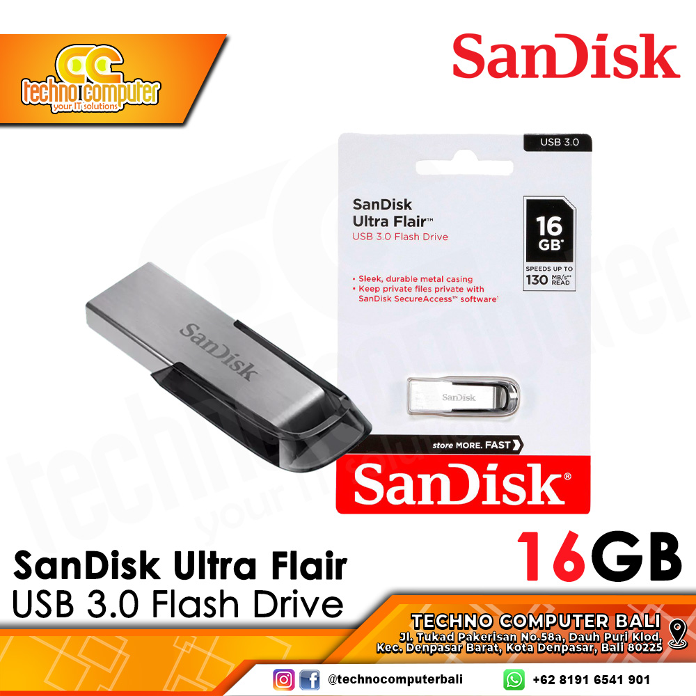 FLASHDISK SANDISK 16GB Ultra Flair USB 3.0 