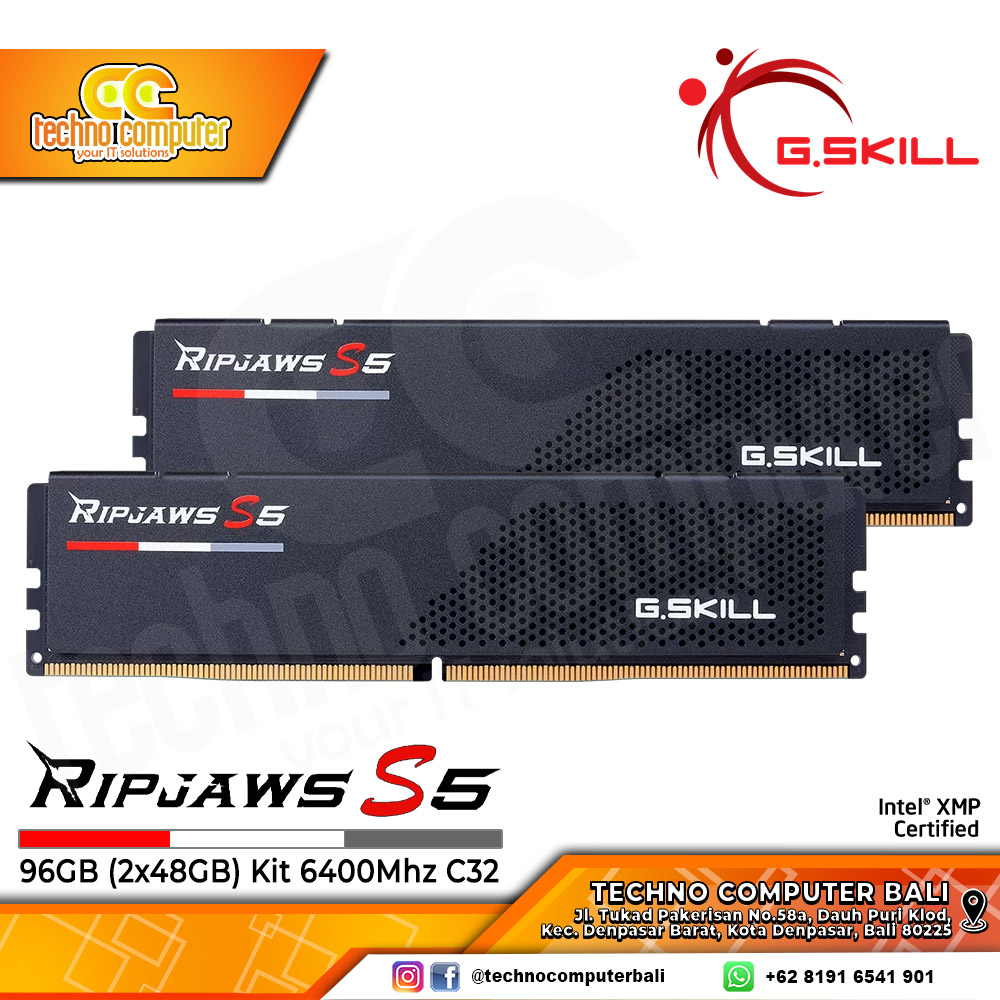 DDR5 GSKILL RIPJAWS S5 96GB (2x48GB) Kit 6400Mhz C32