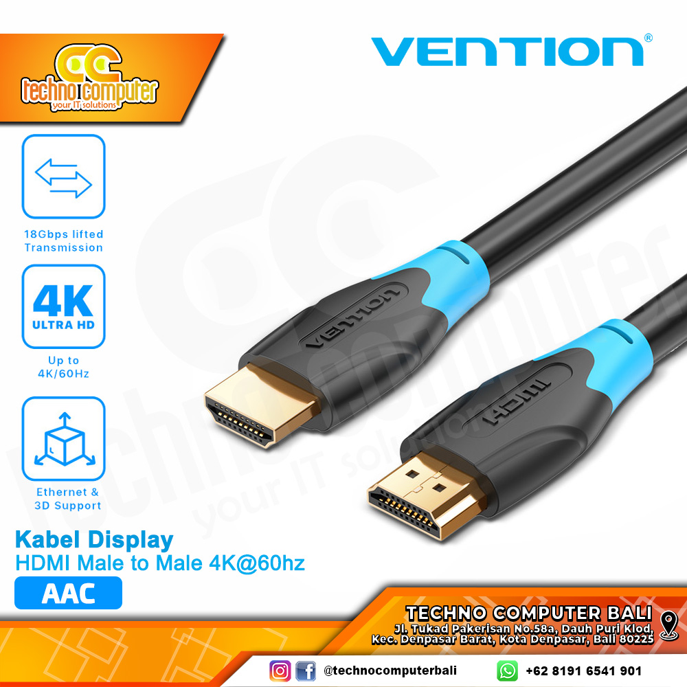 VENTION KABEL HDMI 2.0 Ultra HD 4K Male to Male - AAC 20M