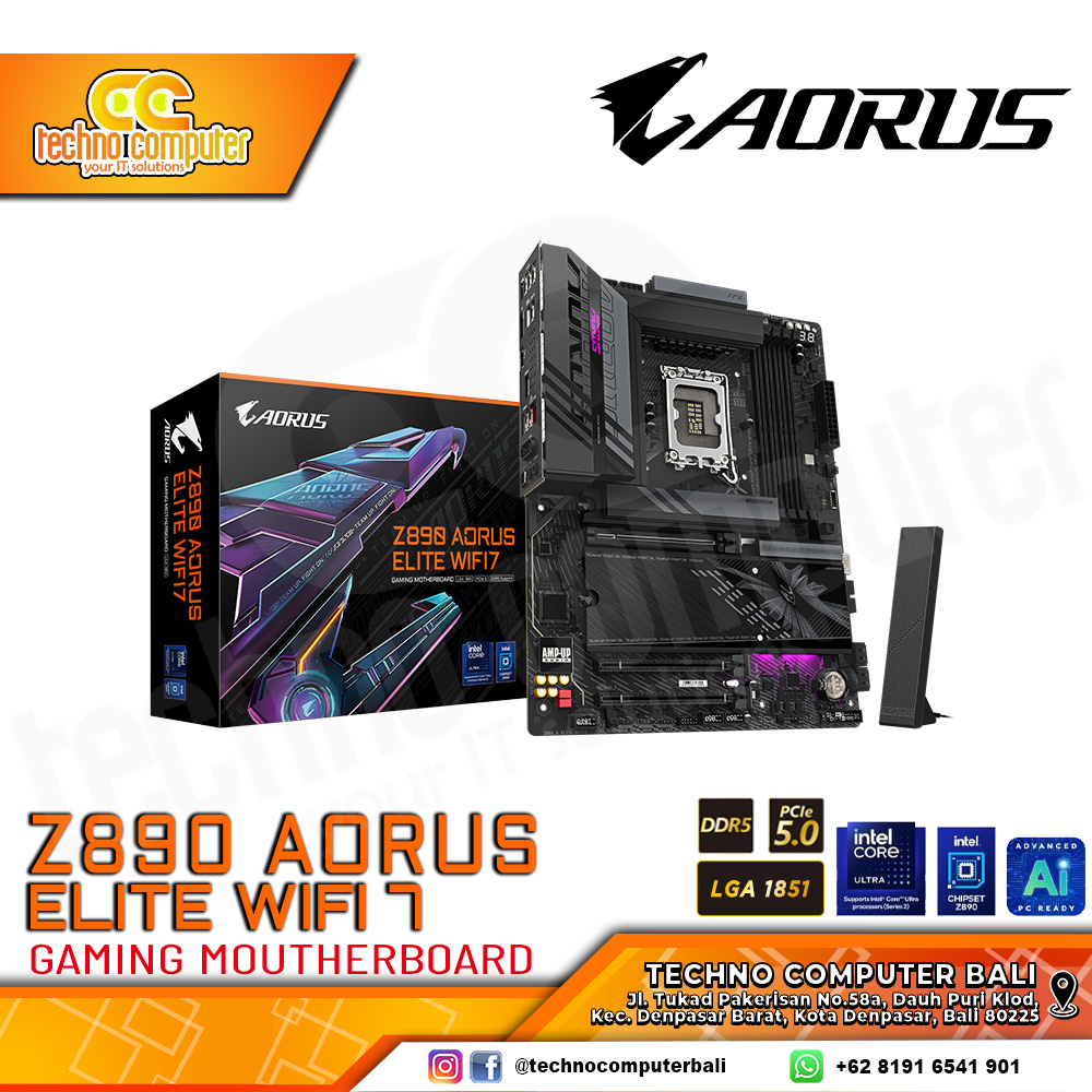 GIGABYTE Z890 AORUS ELITE WIFI7 - ATX, LGA1700, Z890, DDR5