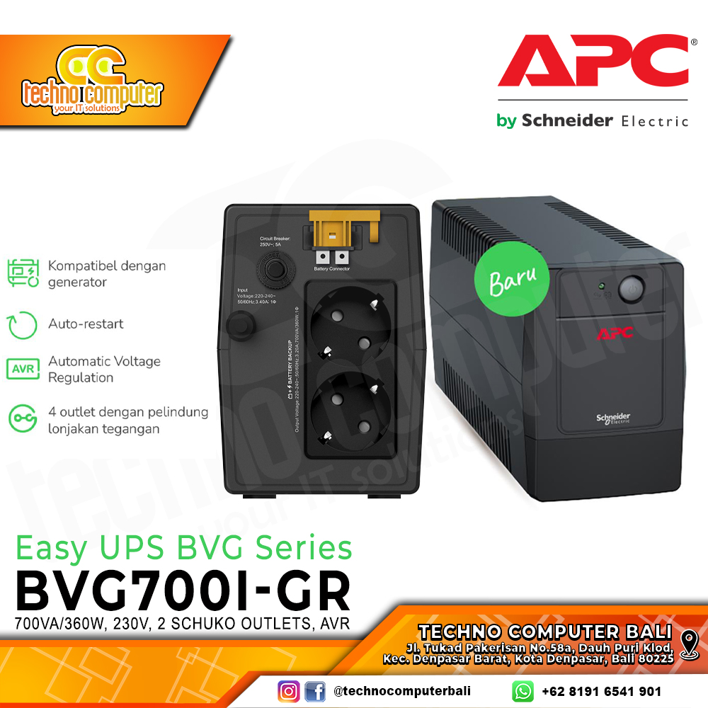 UPS APC Easy BVG700I-GR - 700VA/360W