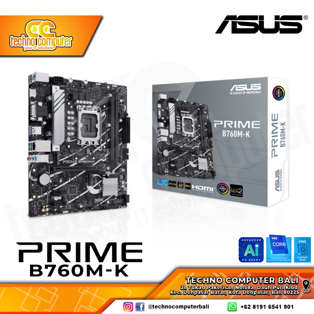 ASUS PRIME B760M-K - mATX, LGA1700, B760, DDR5