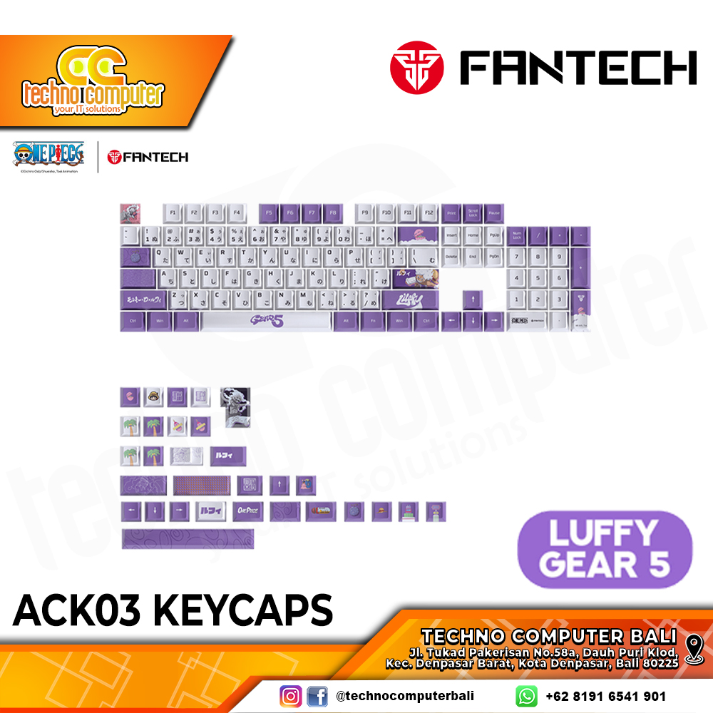 FANTECH X ONEPIECE KEYCAPS ACK03 KEYBOARD ACCESSORIES - GEAR 5(EH)